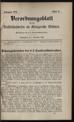 Verordnungsblatt für das Volksschulwesen im Königreiche Böhmen 18821101 Seite: 1