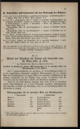 Verordnungsblatt für das Volksschulwesen im Königreiche Böhmen 18830501 Seite: 31