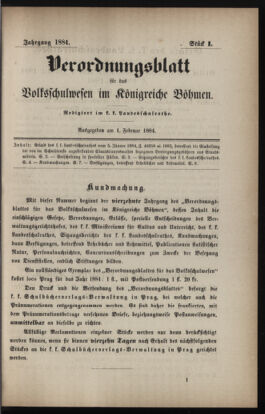 Verordnungsblatt für das Volksschulwesen im Königreiche Böhmen