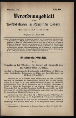 Verordnungsblatt für das Volksschulwesen im Königreiche Böhmen