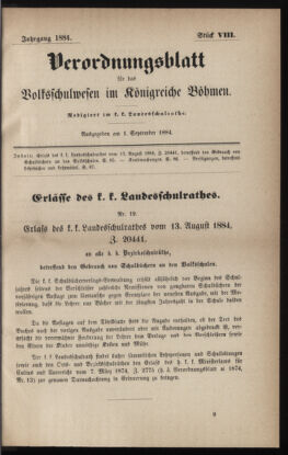 Verordnungsblatt für das Volksschulwesen im Königreiche Böhmen