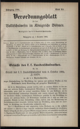 Verordnungsblatt für das Volksschulwesen im Königreiche Böhmen