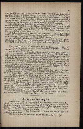 Verordnungsblatt für das Volksschulwesen im Königreiche Böhmen 18850401 Seite: 7