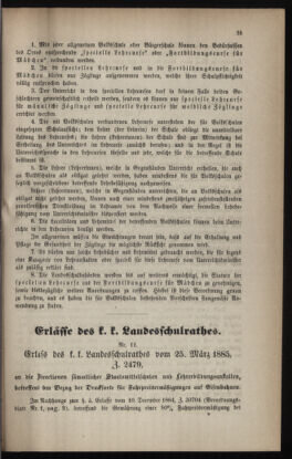 Verordnungsblatt für das Volksschulwesen im Königreiche Böhmen 18850501 Seite: 3