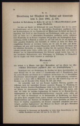 Verordnungsblatt für das Volksschulwesen im Königreiche Böhmen 18850701 Seite: 28