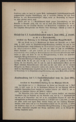 Verordnungsblatt für das Volksschulwesen im Königreiche Böhmen 18850701 Seite: 38