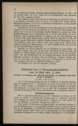 Verordnungsblatt für das Volksschulwesen im Königreiche Böhmen 18850701 Seite: 42