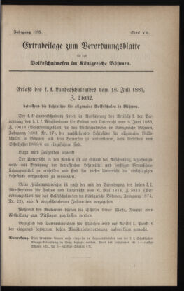 Verordnungsblatt für das Volksschulwesen im Königreiche Böhmen 18850801 Seite: 7