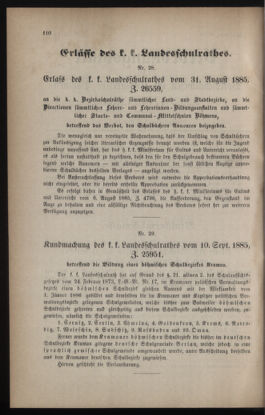 Verordnungsblatt für das Volksschulwesen im Königreiche Böhmen 18851001 Seite: 2