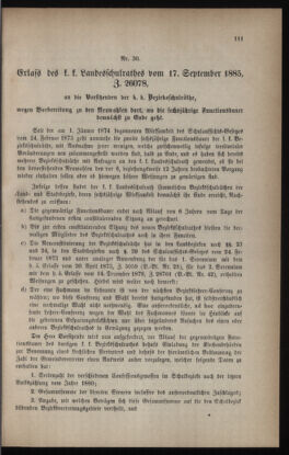 Verordnungsblatt für das Volksschulwesen im Königreiche Böhmen 18851001 Seite: 3