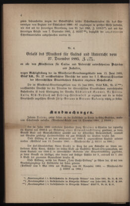 Verordnungsblatt für das Volksschulwesen im Königreiche Böhmen 18860201 Seite: 4