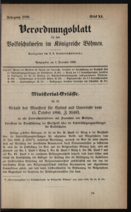 Verordnungsblatt für das Volksschulwesen im Königreiche Böhmen