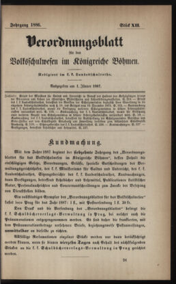 Verordnungsblatt für das Volksschulwesen im Königreiche Böhmen 18870101 Seite: 1