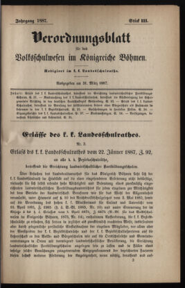 Verordnungsblatt für das Volksschulwesen im Königreiche Böhmen