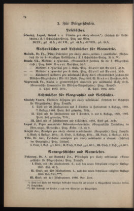 Verordnungsblatt für das Volksschulwesen im Königreiche Böhmen 18870630 Seite: 18