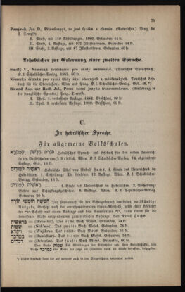 Verordnungsblatt für das Volksschulwesen im Königreiche Böhmen 18870630 Seite: 19