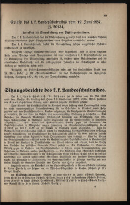 Verordnungsblatt für das Volksschulwesen im Königreiche Böhmen 18870630 Seite: 33