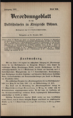 Verordnungsblatt für das Volksschulwesen im Königreiche Böhmen