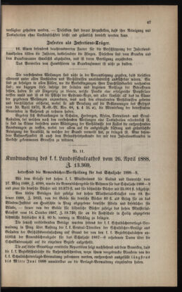 Verordnungsblatt für das Volksschulwesen im Königreiche Böhmen 18880430 Seite: 13