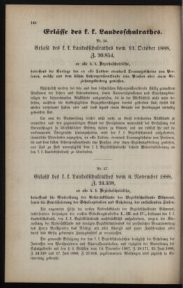 Verordnungsblatt für das Volksschulwesen im Königreiche Böhmen 18881130 Seite: 2