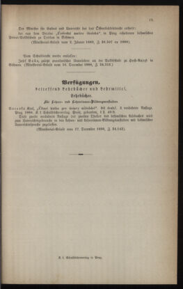 Verordnungsblatt für das Volksschulwesen im Königreiche Böhmen 18890131 Seite: 15