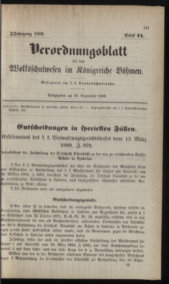 Verordnungsblatt für das Volksschulwesen im Königreiche Böhmen 18890930 Seite: 1