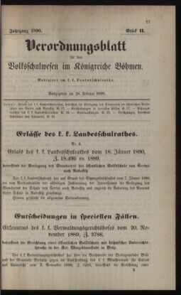 Verordnungsblatt für das Volksschulwesen im Königreiche Böhmen 18900228 Seite: 1