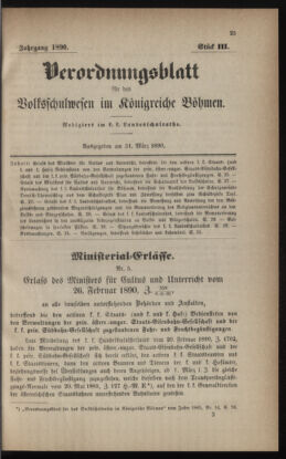 Verordnungsblatt für das Volksschulwesen im Königreiche Böhmen 18900331 Seite: 1