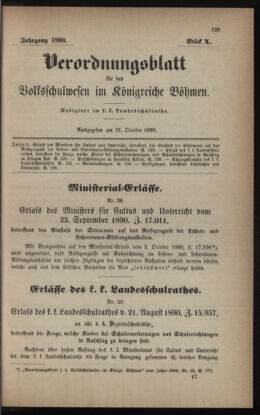 Verordnungsblatt für das Volksschulwesen im Königreiche Böhmen 18901031 Seite: 1