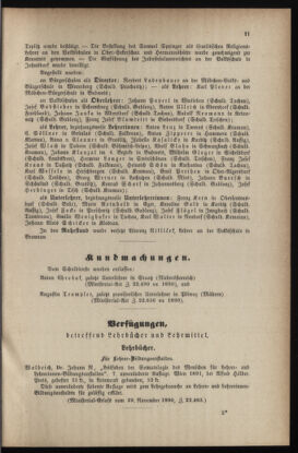 Verordnungsblatt für das Volksschulwesen im Königreiche Böhmen 18910131 Seite: 11