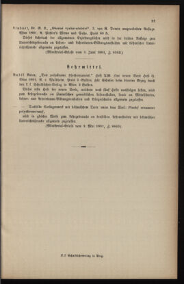 Verordnungsblatt für das Volksschulwesen im Königreiche Böhmen 18910630 Seite: 47