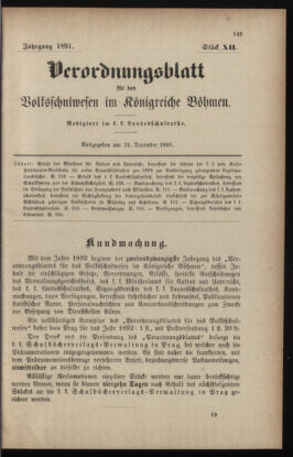 Verordnungsblatt für das Volksschulwesen im Königreiche Böhmen