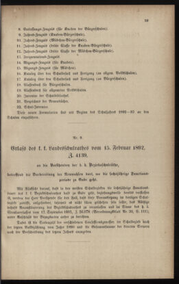 Verordnungsblatt für das Volksschulwesen im Königreiche Böhmen 18920229 Seite: 15