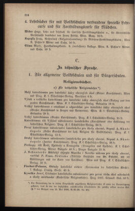 Verordnungsblatt für das Volksschulwesen im Königreiche Böhmen 18920630 Seite: 18