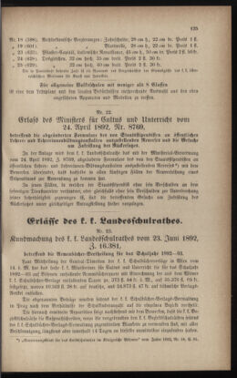 Verordnungsblatt für das Volksschulwesen im Königreiche Böhmen 18920630 Seite: 39