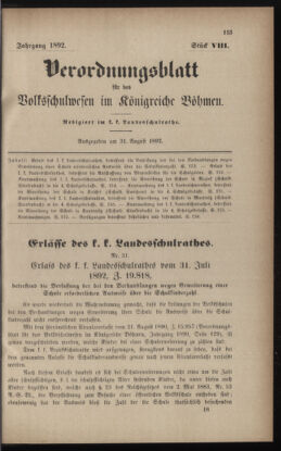 Verordnungsblatt für das Volksschulwesen im Königreiche Böhmen