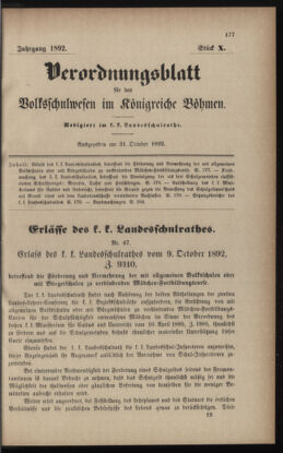 Verordnungsblatt für das Volksschulwesen im Königreiche Böhmen