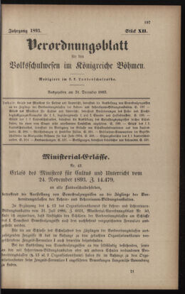 Verordnungsblatt für das Volksschulwesen im Königreiche Böhmen 18931231 Seite: 1