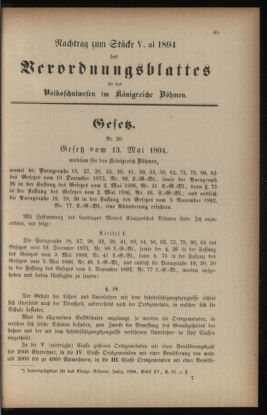 Verordnungsblatt für das Volksschulwesen im Königreiche Böhmen 18940531 Seite: 17