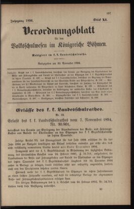 Verordnungsblatt für das Volksschulwesen im Königreiche Böhmen 18941130 Seite: 1