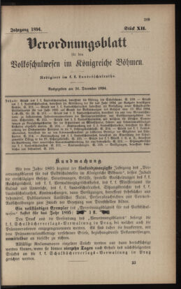 Verordnungsblatt für das Volksschulwesen im Königreiche Böhmen