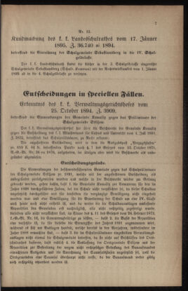 Verordnungsblatt für das Volksschulwesen im Königreiche Böhmen 18950131 Seite: 7