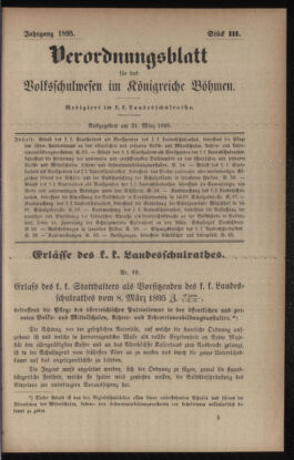 Verordnungsblatt für das Volksschulwesen im Königreiche Böhmen