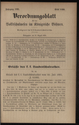 Verordnungsblatt für das Volksschulwesen im Königreiche Böhmen