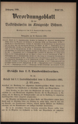 Verordnungsblatt für das Volksschulwesen im Königreiche Böhmen 18950930 Seite: 1