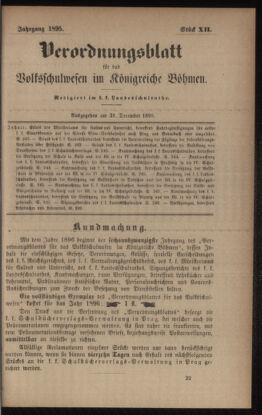 Verordnungsblatt für das Volksschulwesen im Königreiche Böhmen 18951231 Seite: 1