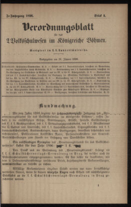 Verordnungsblatt für das Volksschulwesen im Königreiche Böhmen