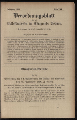 Verordnungsblatt für das Volksschulwesen im Königreiche Böhmen 18961130 Seite: 1