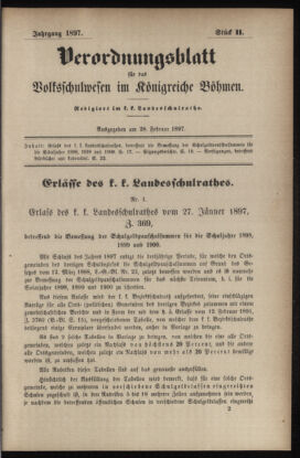 Verordnungsblatt für das Volksschulwesen im Königreiche Böhmen