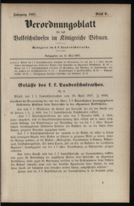 Verordnungsblatt für das Volksschulwesen im Königreiche Böhmen 18970531 Seite: 1